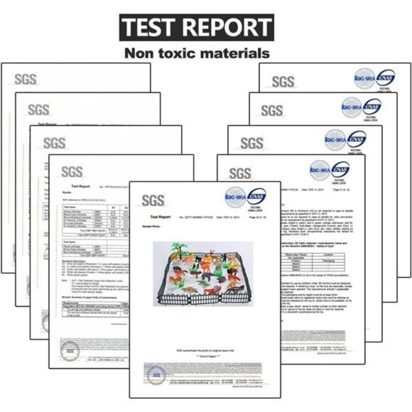 Animals Figure,54 Piece Mini Jungle Toys Set,ValeforToy Realistic Wild Vinyl - Picture 6 of 16